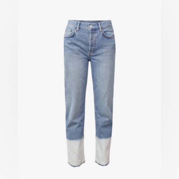 Rails Designer Brand The Atwater Slouchy Straight Blue and White Jeans Sz 28 - Picture 1 of 7